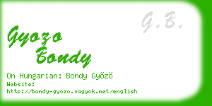 gyozo bondy business card