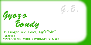 gyozo bondy business card